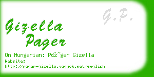 gizella pager business card